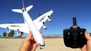 WLToys XK A120 3 Channel RC Flying Scale Model of A380 Airbus Flight Test Review