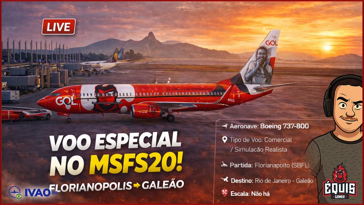 ️ Voo Especial no MSFS20! Boeing 737-800 da GOL Pintura Exclusiva Équis ...