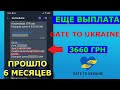 Еще Выплата от Gate To Ukraine 3660 грн. Через пол года