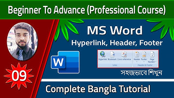Ms word bangla tutorial |#Hyperlink, #Header, footer and page number.| Part -#09 | Neyamat Ullah