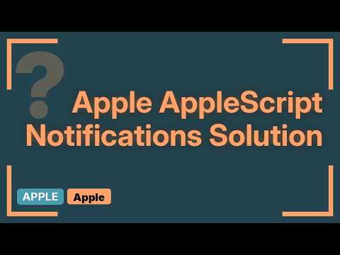 Apple: Display a notification with AppleScript