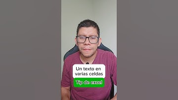 Un texto en varias celdas de excel #exceltips #tecnologia #tips #ordenador #android #windows