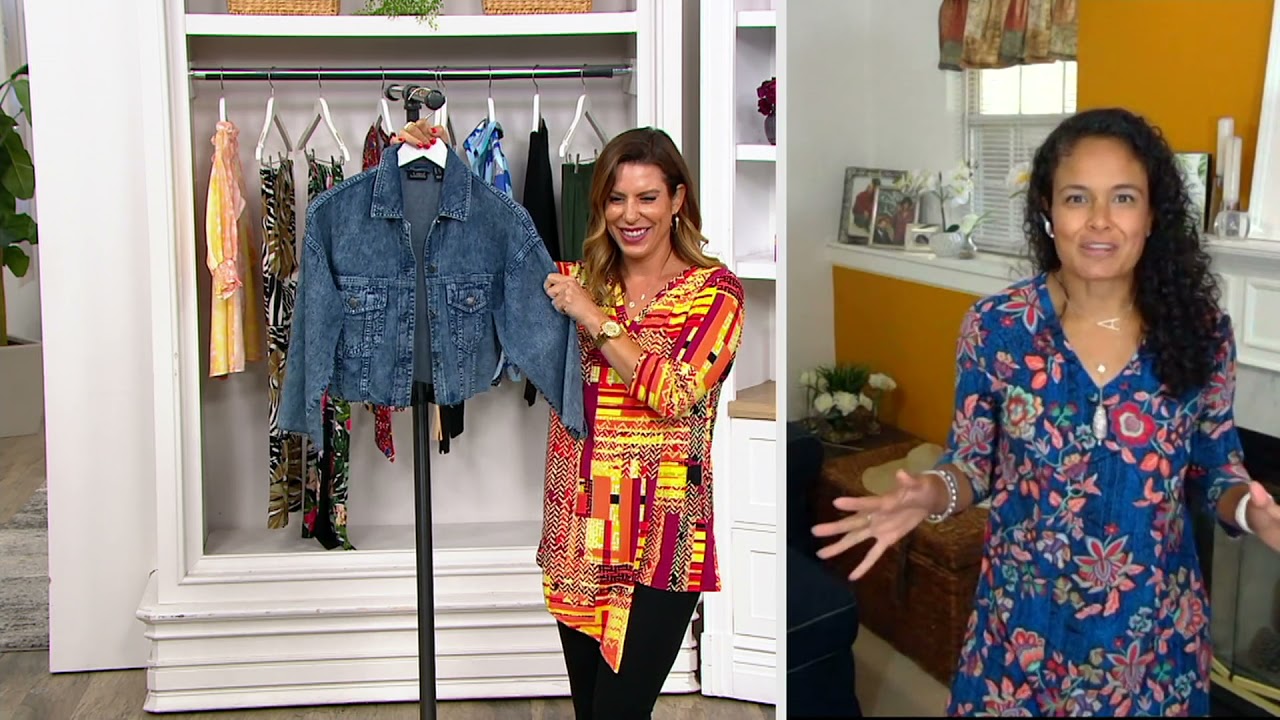Women with Control My Wonder Denim Acid Wash Crop Denim Jacket on QVC