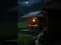 Peaceful Rainy Night in a Bamboo Hut 🌙🌧️ Relaxing Nature Ambience