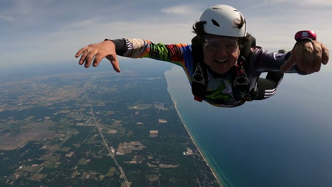 Skydiving Over Lake Michigan At Grand Haven
