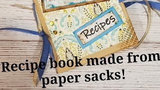 Paper bag recipe book DIY | Handmade recipe book #papercrafts