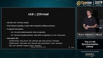 The C++20 Synchronization Library - Bryce Adelstein Lelbach - CppCon 2019