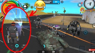 VIREI O SUPER CHOQUE E BAGUNCEI A CIDADE, ROPE HERO VICE TOWN RAIZ, Real Gangster Crime, JOGO HEROIS screenshot 3