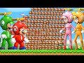 What happens if Mario Luigi & Princesses fight 9999x Goombas in World 1-1?
