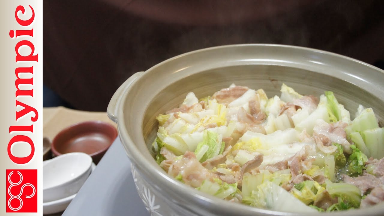 オリンピックの超簡単レシピ 白菜と豚肉のミルフィーユ鍋の作り方 白菜大量消費 ほんだしで簡単 Youtube