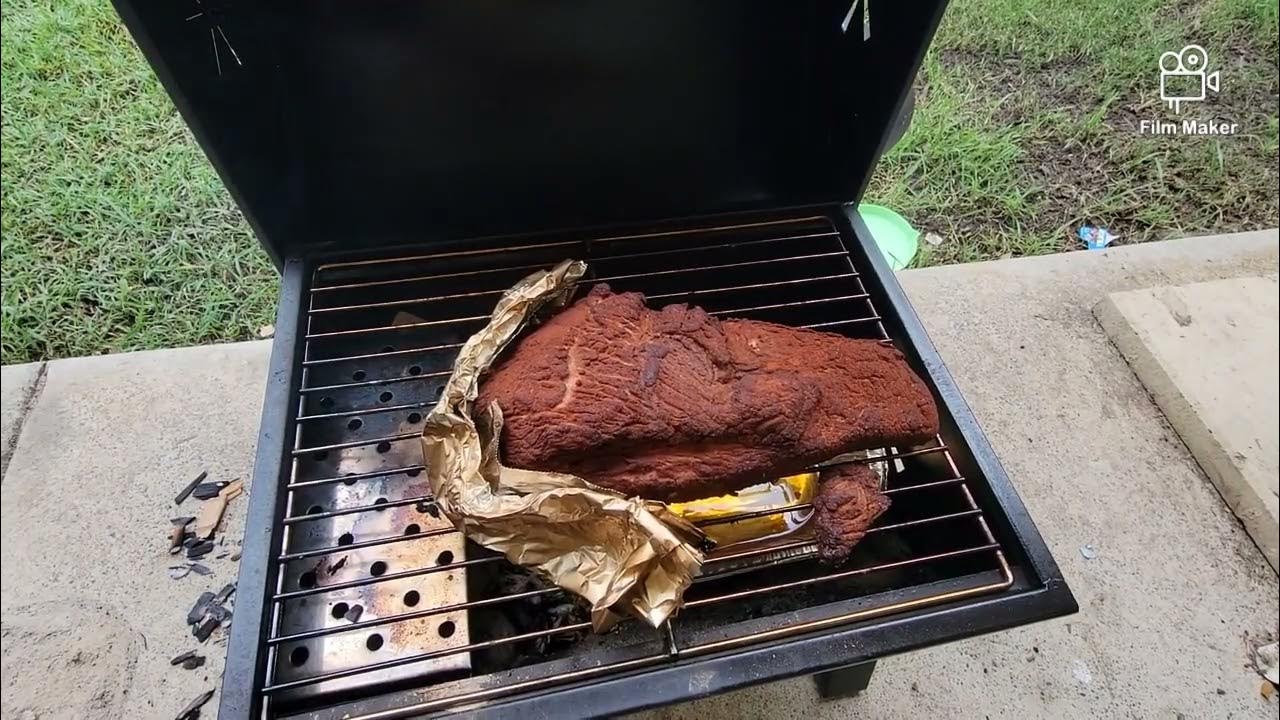 Smoked Brisket on the mini Jumbuck smoker/grill Aussie Low and Slow