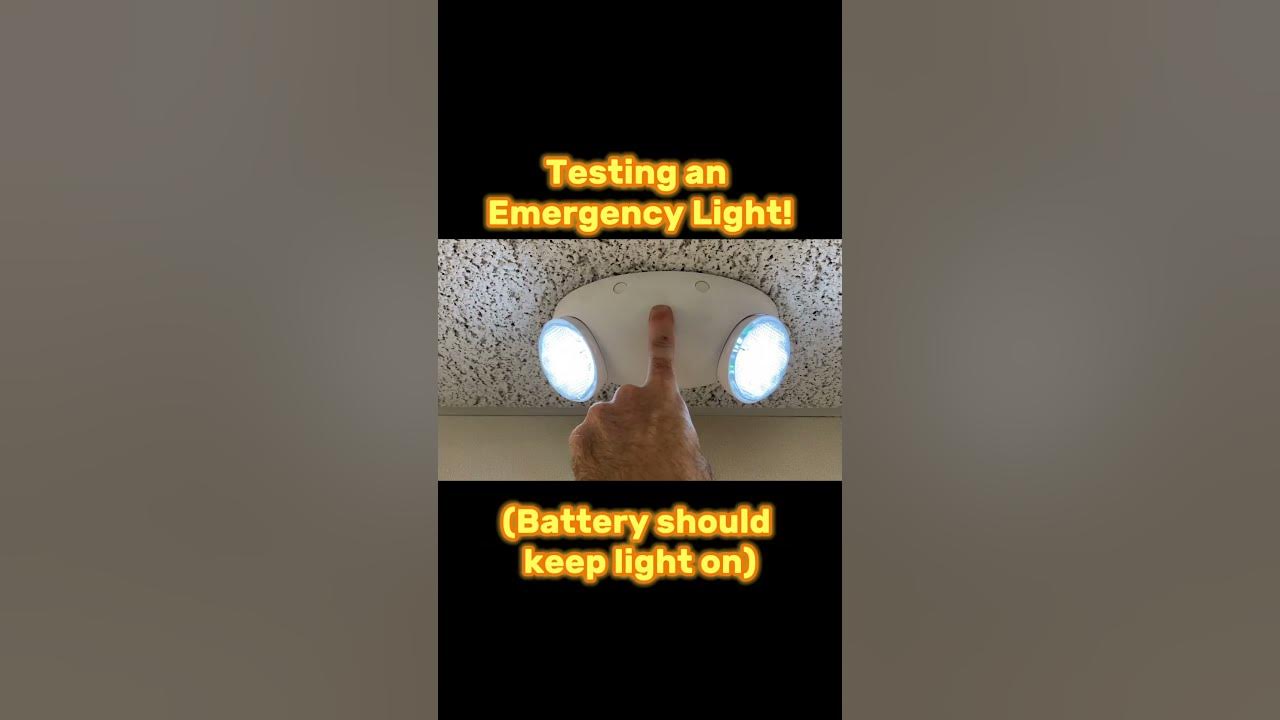 Testing an emergency light per NFPA 1017.9 facilitiesmaintenance YouTube