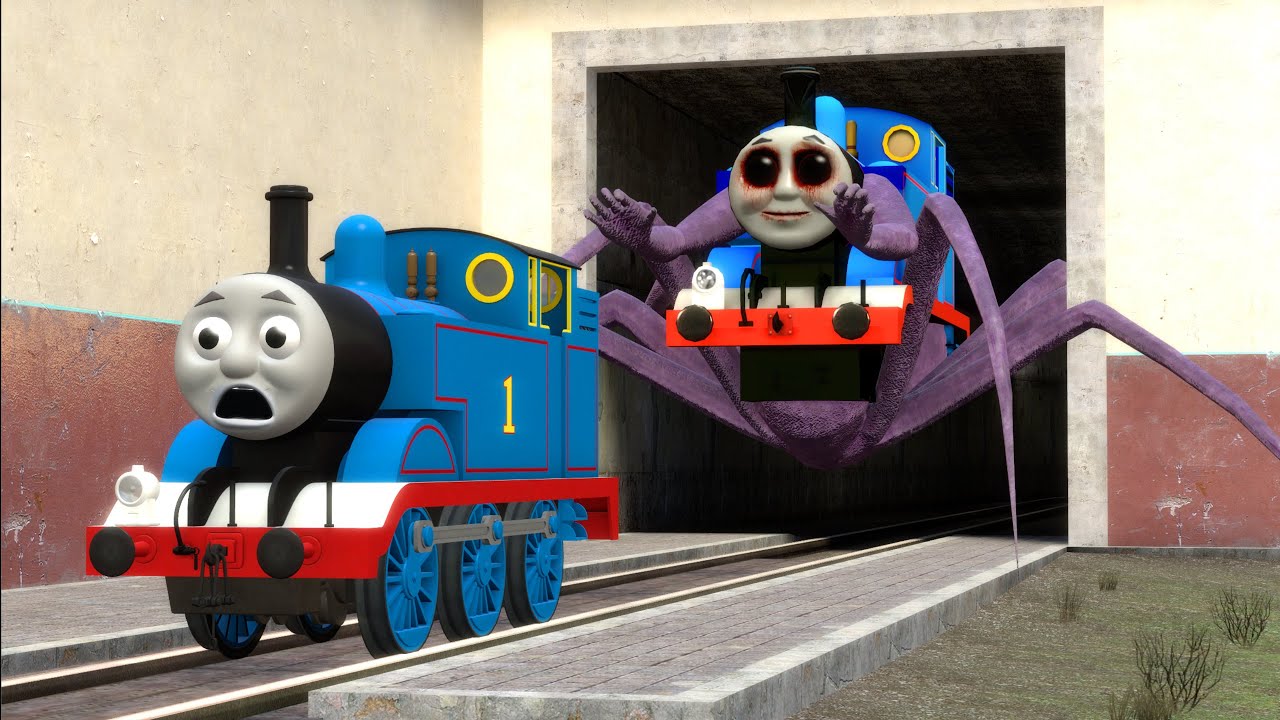 Building a Thomas Train Chased By Thomas Eater with Purple Arms in Garry's Mod