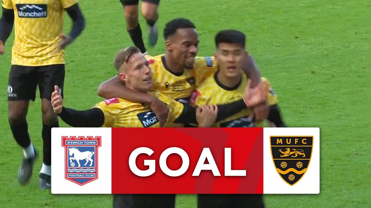 GOAL | Sam Corne | Ipswich Town 1-2 Maidstone United | Fourth Round | Emirates FA Cup 2023-24