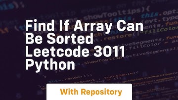 find if array can be sorted leetcode 3011 python