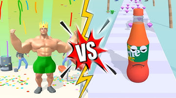 Muscle Rush Vs Juice Run All Levels Gameplay Android iOS Walkthrough 3DG27
