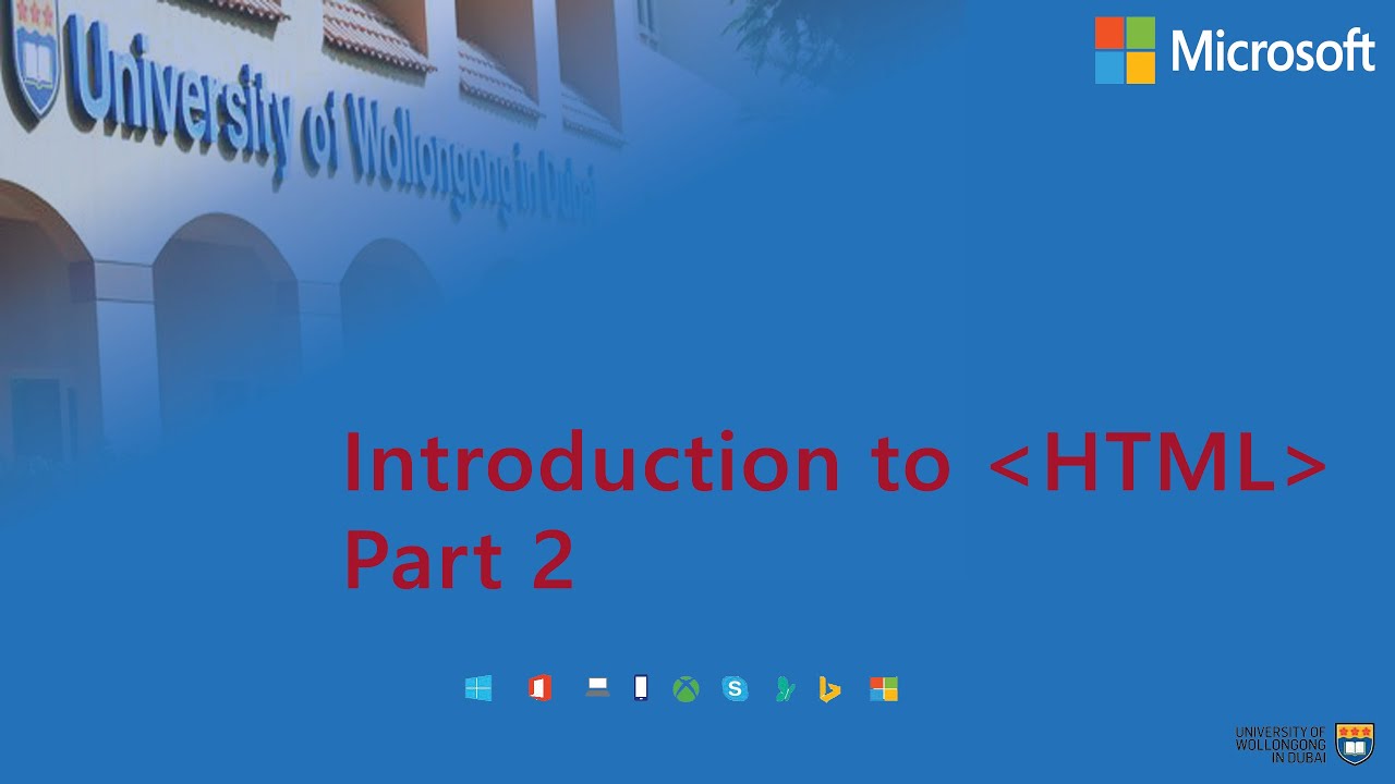 Introduction to HTML - Part 2 - YouTube