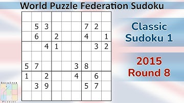 WPF Sudoku 2015 Round 8 - Classic Sudoku 1