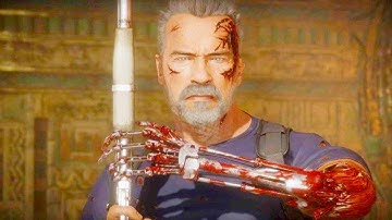Mortal Kombat 11 PC - Terminator Hunter Killer Skin Performs Intro Dialogues Vs All MK11 Characters