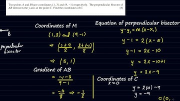AS Maths: Perpendicular Bisector (Worked Examples 1)