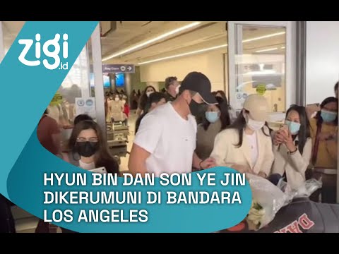 ⁣Hyun Bin dan Son Ye Jin Dikerumuni di Bandara Los Angeles | Zigi