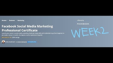 Introduction to Social Media Marketing || Week 2 || Coursera || Facebook Marketing