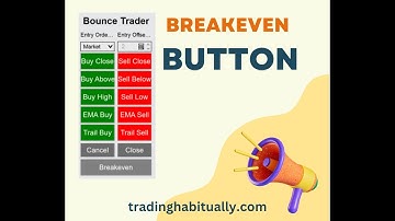 Breakeven button to Bounce Trader