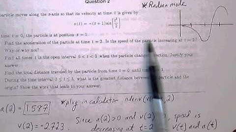 Calculus AB 2003 FRQ #1 and #2