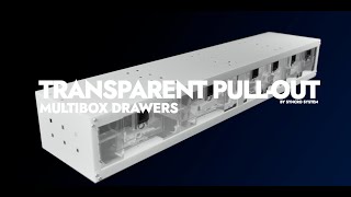 Multiboxcon cajones de pl&aacute;stico transparente 2025. Equipamiento para furgonetas Syncro System