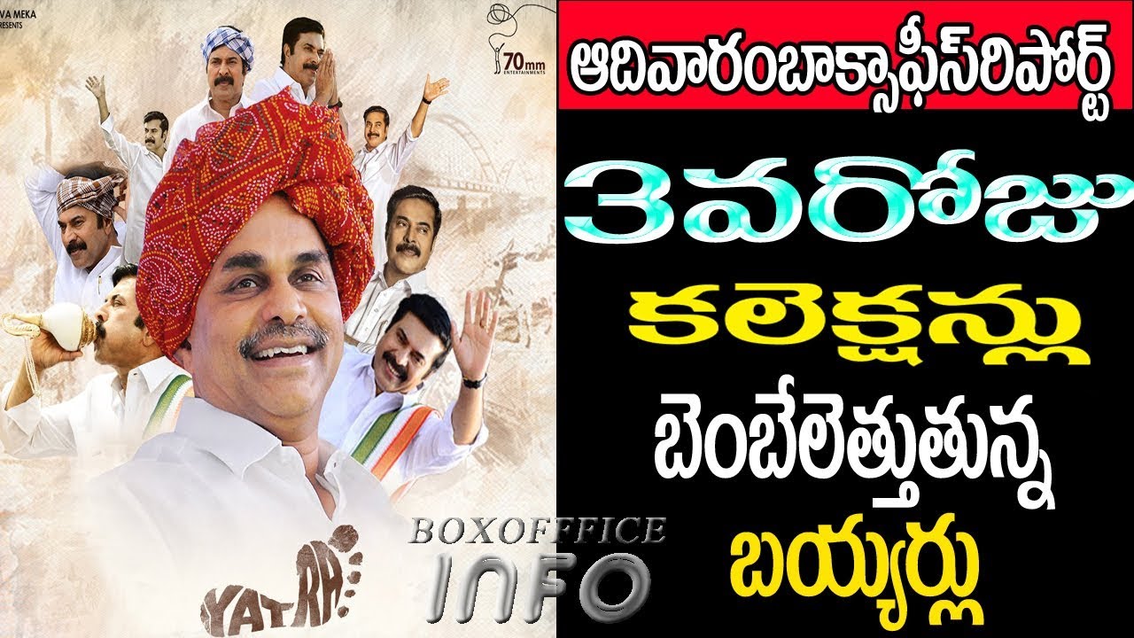 Yatra 3 days box office collections|Yatra movie 3 days collections|YSR Biopic