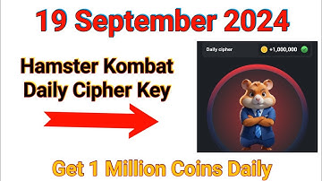 Hamster Kombat: Unlocking the 19 September Cipher Code | Sarhal Tech