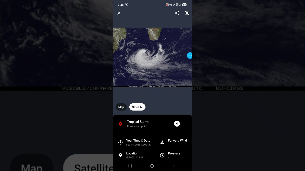 Cyclone Gezani Turns From Madagascar