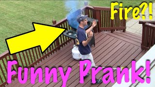 Smoke Bombs on the Grill! Flaming Grill Funny Prank by funnyd00ds 1,298 views 1 month ago 1 minute, 54 seconds