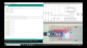 08 Looplicht het testprogramma voor de zes leds