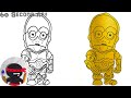 How To Draw C-3PO | Star Wars