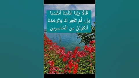 ( سورة الأعراف )دعاء سيدنا ادم ﴿ قَالَا رَبَّنَا ظَلَمْنَا أَنفُسَنَا وَإِن لَّمْ تَغْفِرْ لَنَا