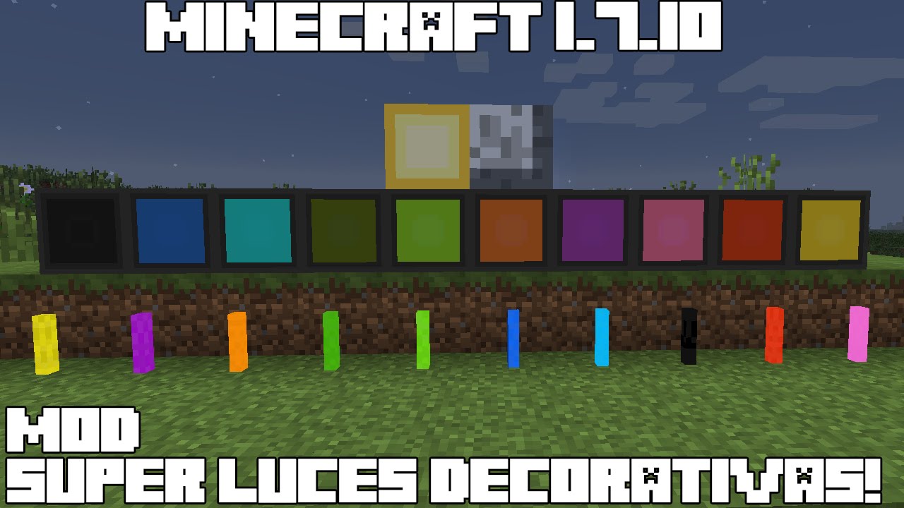 Minecraft 1 7 10 Mod Super Luces Decorativas Lamps Lighting Mod Espanol Youtube