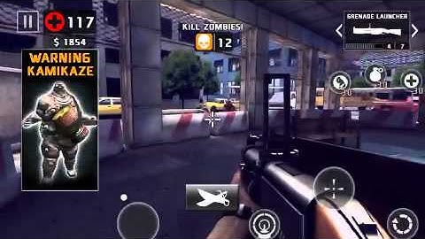 Dead trigger 2 spagin & grenade launcher gameplay iOS level 54.