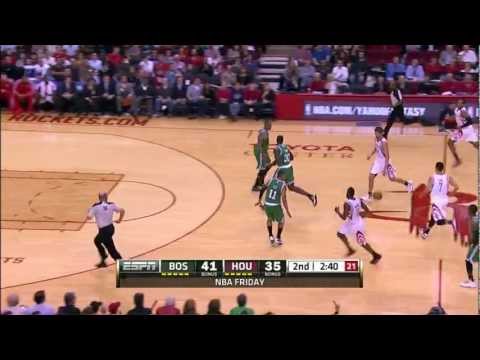 2012.12.14 Celtics@Rockets - Lin's Block tonight [HD]