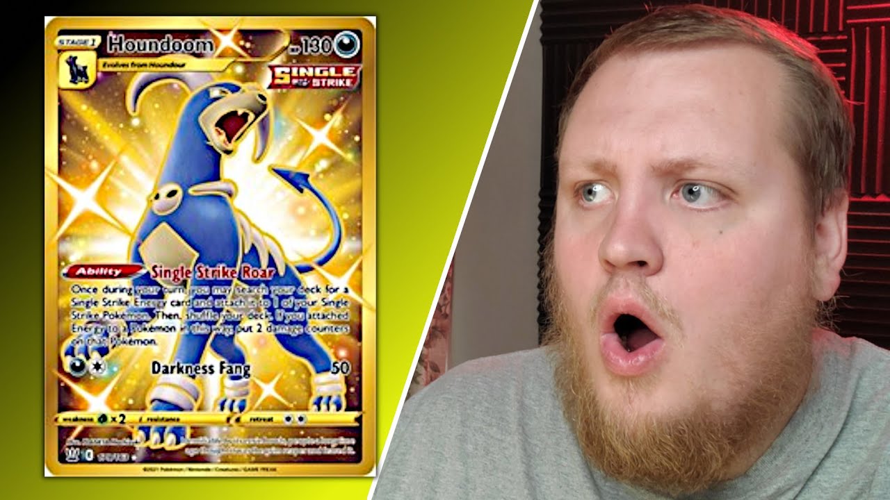 I Pulled The Houndoom Gold Secret Rare!!! Pokemon Card Opening!