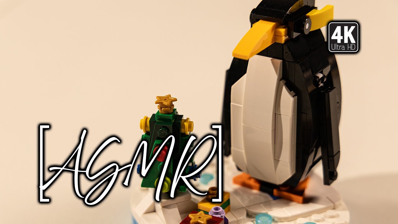 [ASMR] Lego Christmas Penguin - 40498 - Relaxing LEGO Building - No Talking - Binaural Audio