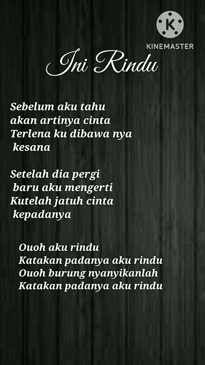 Ini Rindu - Farid Hardja || Lyrics #shorts