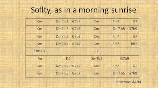 Softly, as in a morning sunrise - Jazz backing track chords