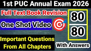 1st Puc English Important Questions For Annual Exam 202526 Karnataka Board