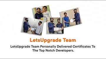 LetsUpgrade Team Personally Delivered Certificates to the Students