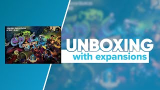 Tiny Epic Dungeons Kickstarter Deluxe Edition and Expansions Unboxing and Reboxing  | @Gamelyn_Games