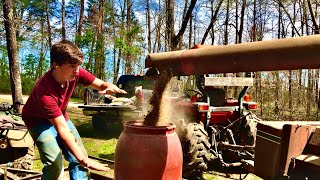 Hammer mill!! Grinding corn, cob, & shucks making perfect cow feed!!