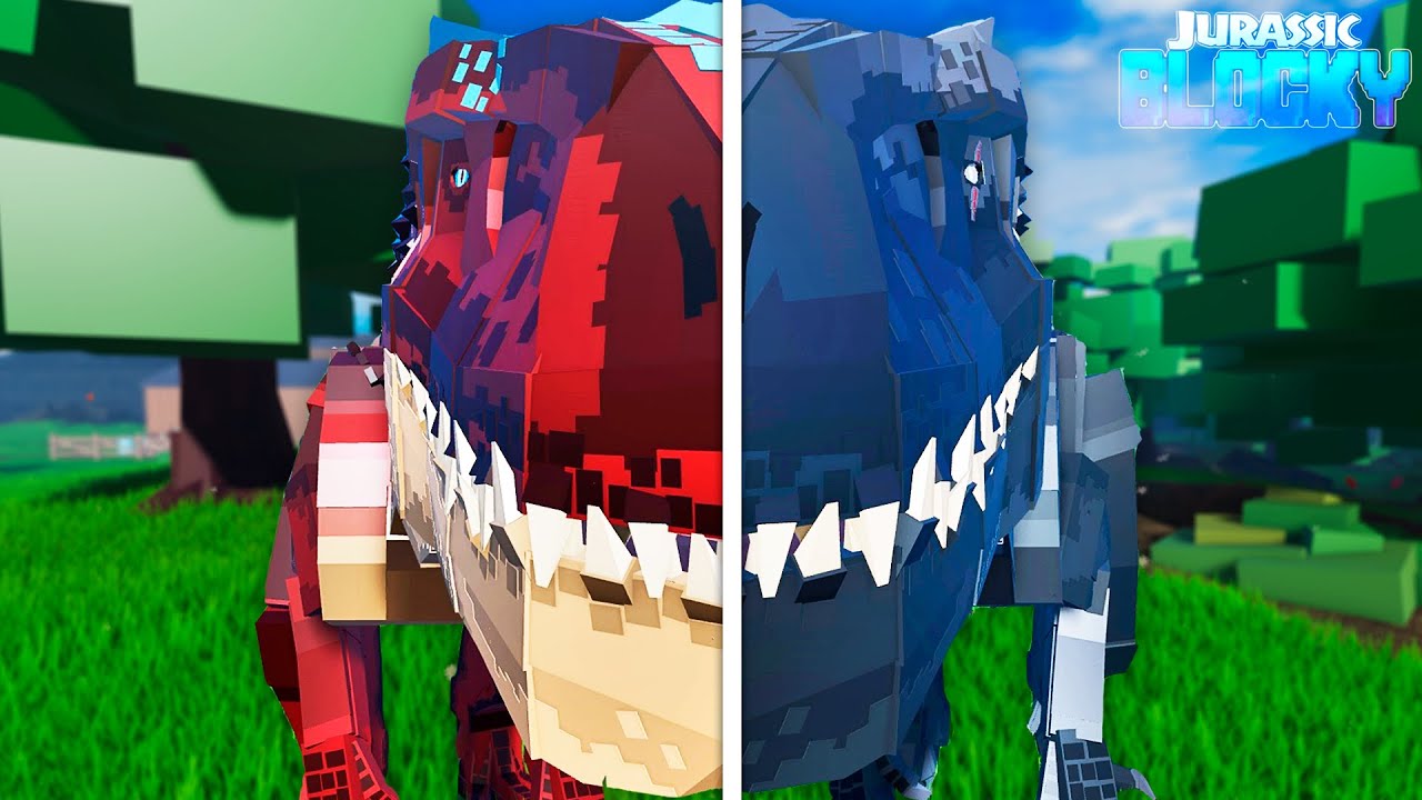 COMPREI A TODAS AS SKINS DA INDOMINUS REX NO JURASSIC BLOCKY! | ROBLOX