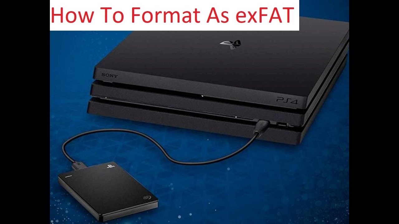 How Format External Hard Drive As exFAT Ps4 - YouTube