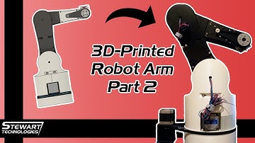 3D Printed 6 Axis Robot Arm Part 2 | Lower Joints & Electronics